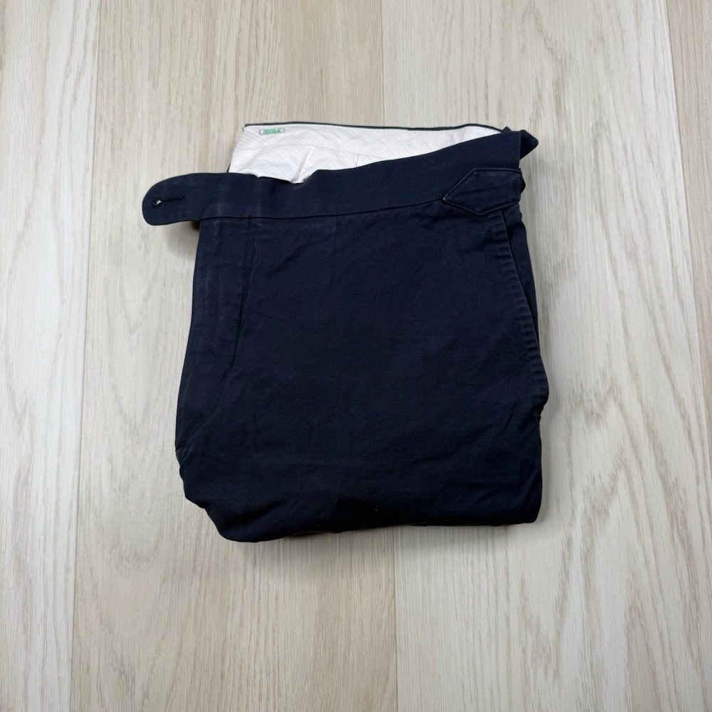 Suitsupply Brescia Cotton Pants E.Thomas Fabric Italy Waist Strap Size 32x29